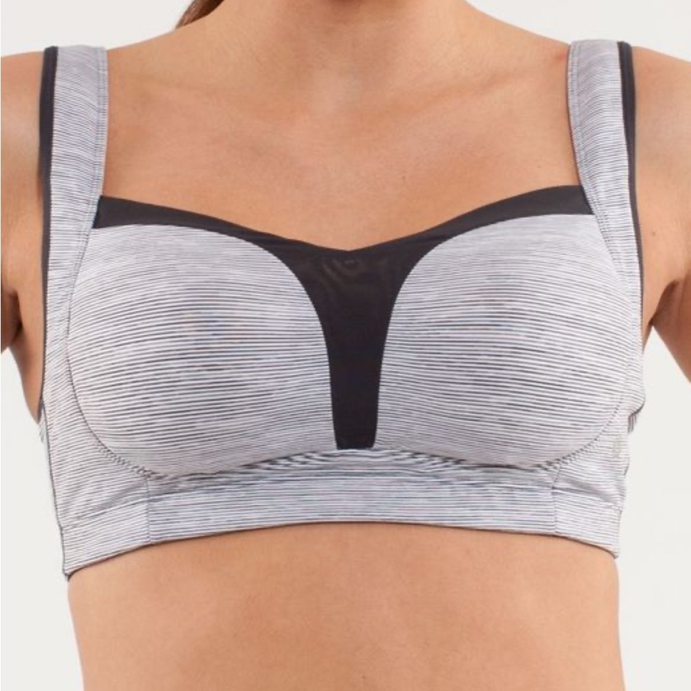 lululemon athletica Women's Black and Gray Sports Bra